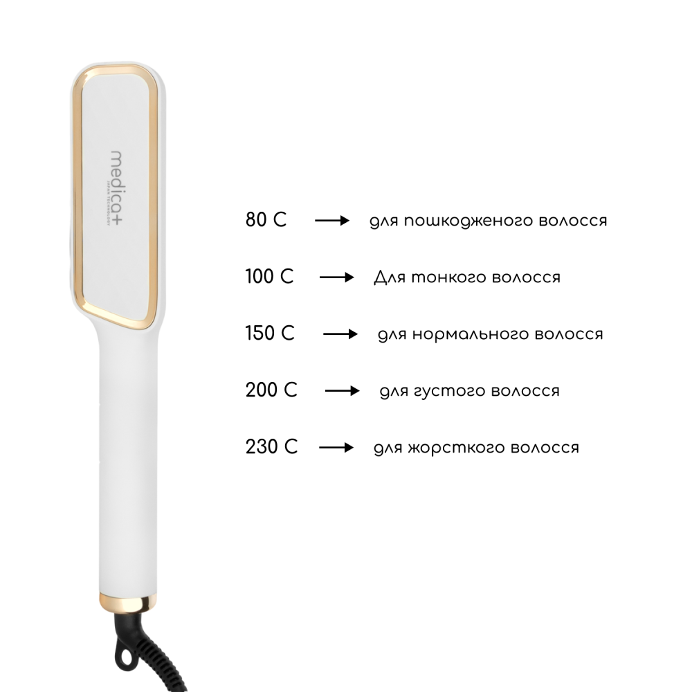 Выпрямитель волос MEDICA+ HotBrush 10 (Japan)