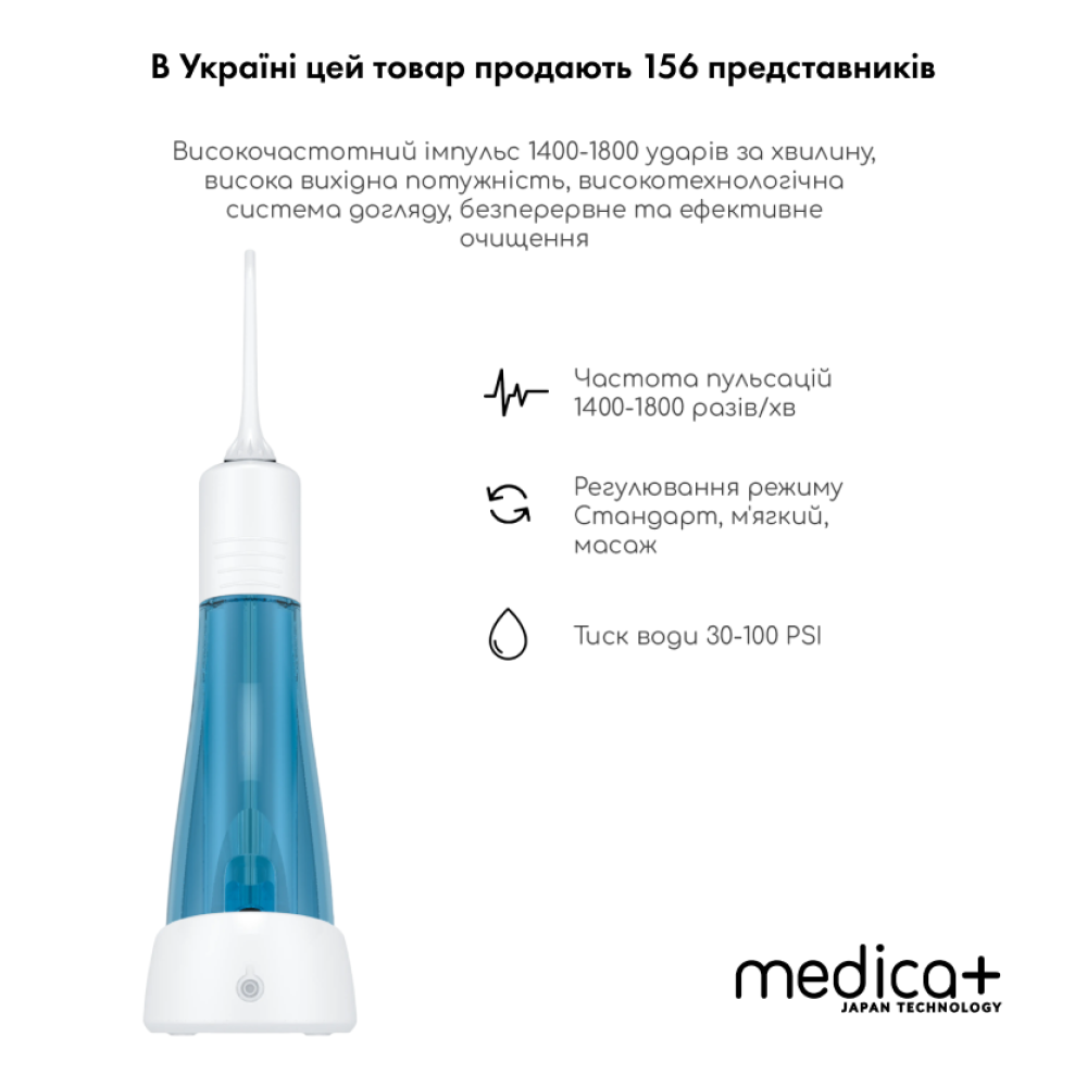 Портативный ирригатор MEDICA+ Prowater Clean 7.0 White (Japan)