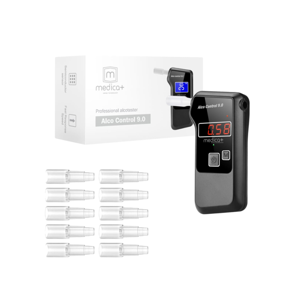 Алкотестер электрохимический MEDICA+ Alco Control 9.0 PRO + Комплект мундштуков 100шт. (Japan)