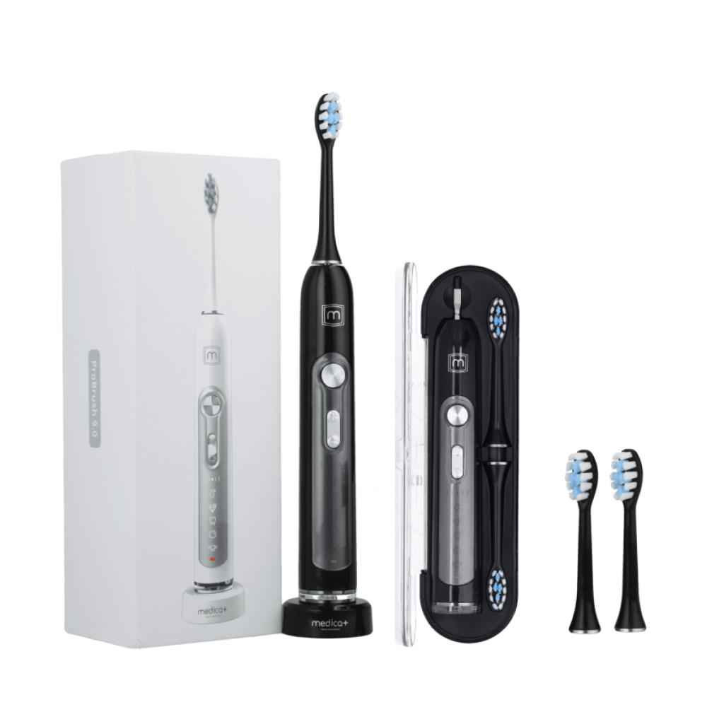 Набор ультразвуковых зубных щеток MEDICA+ PROBRUSH 9.0 black + white (Japan)