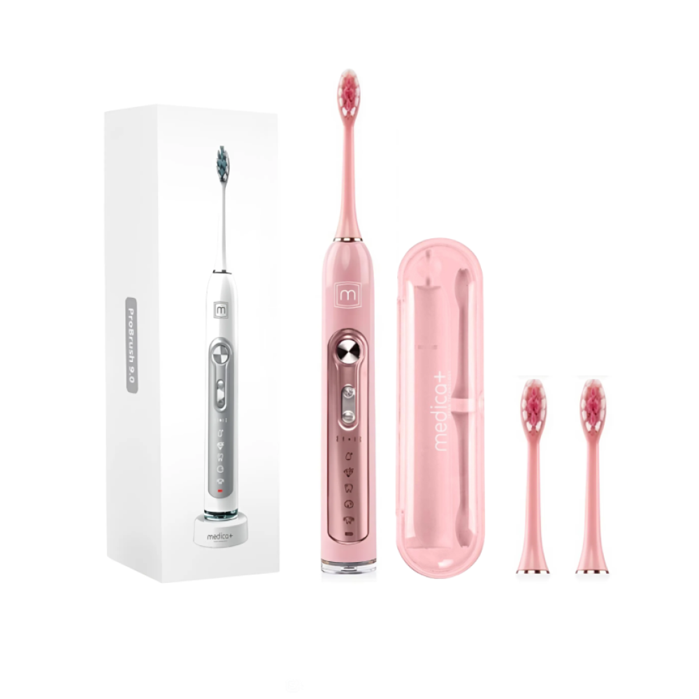 Набор ультразвуковых зубных щеток MEDICA+ PROBRUSH 9.0 black + fuchsia (Japan)