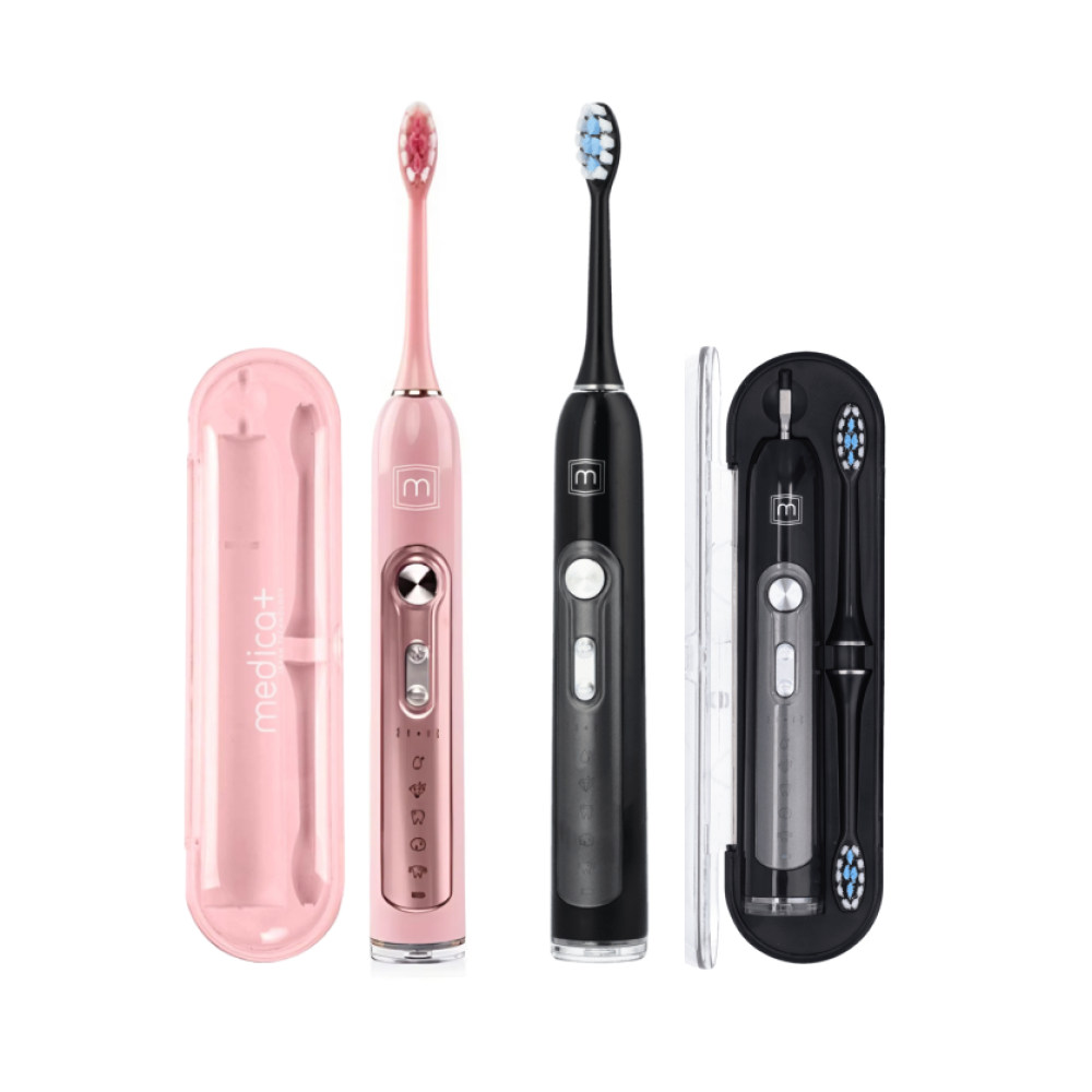 Набор ультразвуковых зубных щеток MEDICA+ PROBRUSH 9.0 black + fuchsia (Japan)