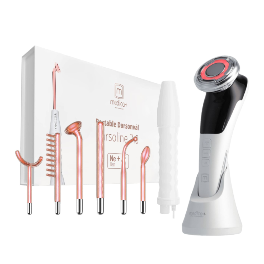 Набор Портативный дарсонваль MEDICA+ Darsoline 7.0 + Микротоковый RF Lifting Массажер для лица Skin Lifting 7.0 White (Japan)