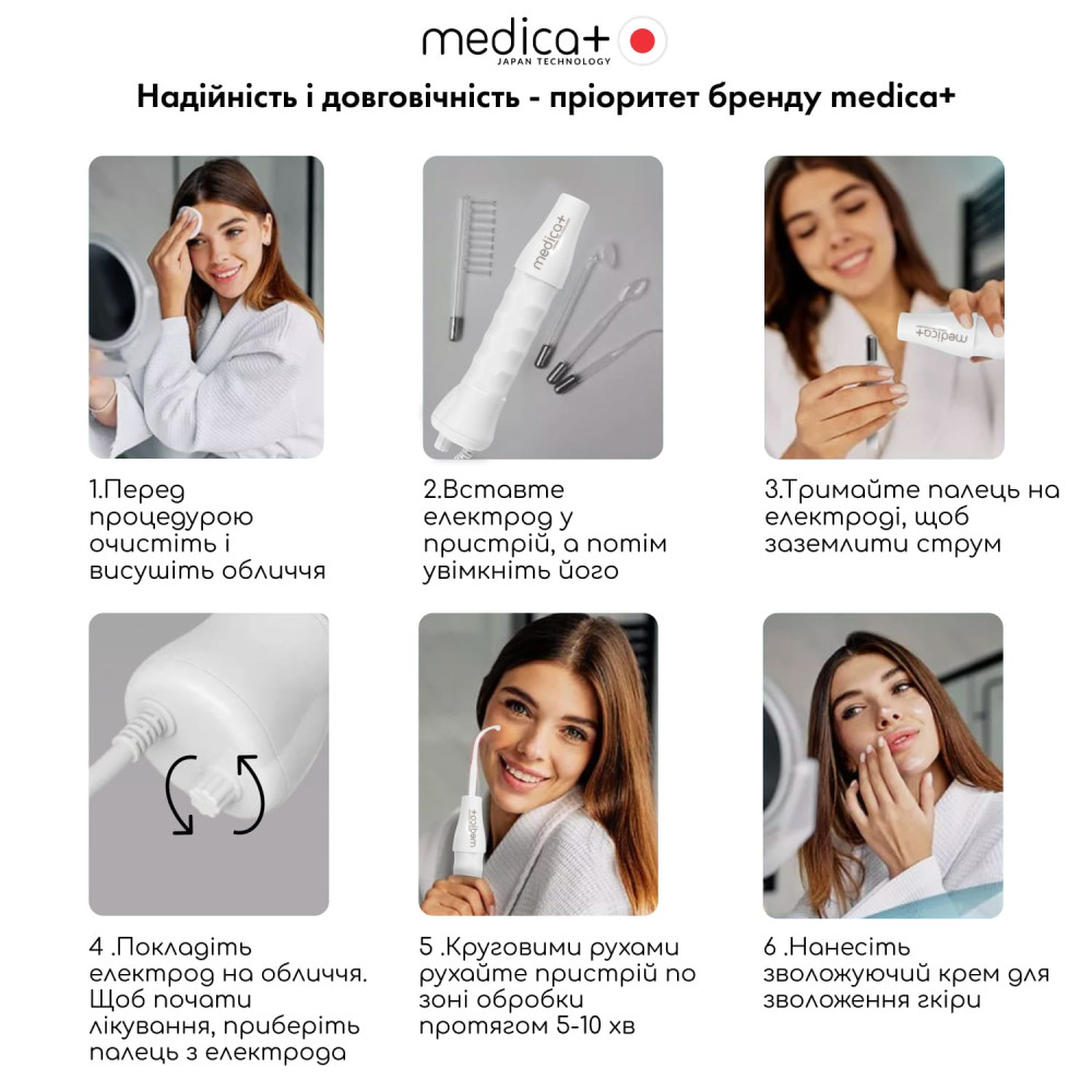Набор Дарсонваль MEDICA+ Lux Darsoline 8.0 + суспензия Antibacterial suspension + Успокаивающая маска Soothing Mask 