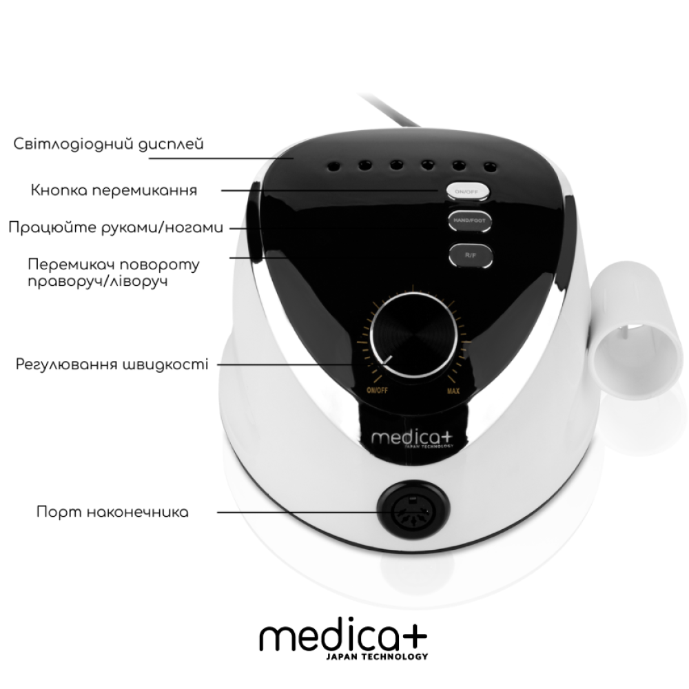 Профессиональный набор для маникюра MEDICA+ 2в1 (LED лампа + фрезер)