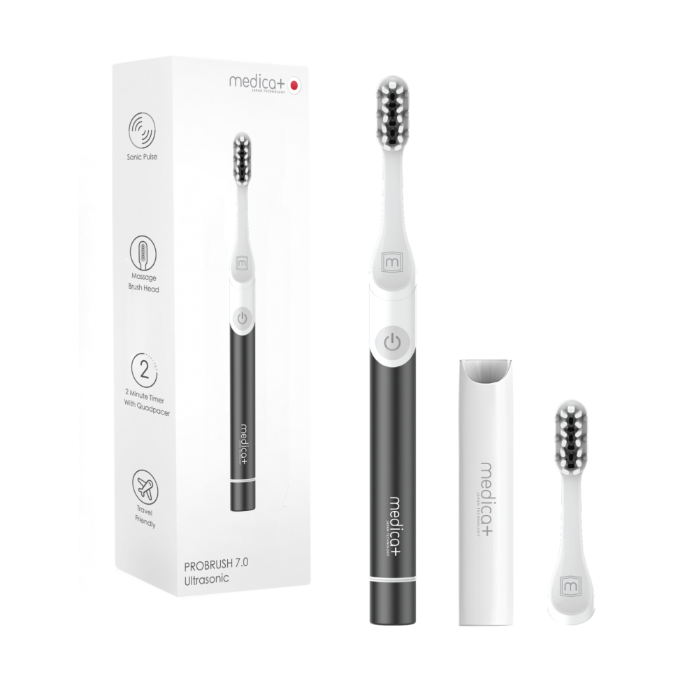 Набор звуковых зубных щеток MEDICA+ PROBRUSH 7.0 black + fuchsia (Japan)