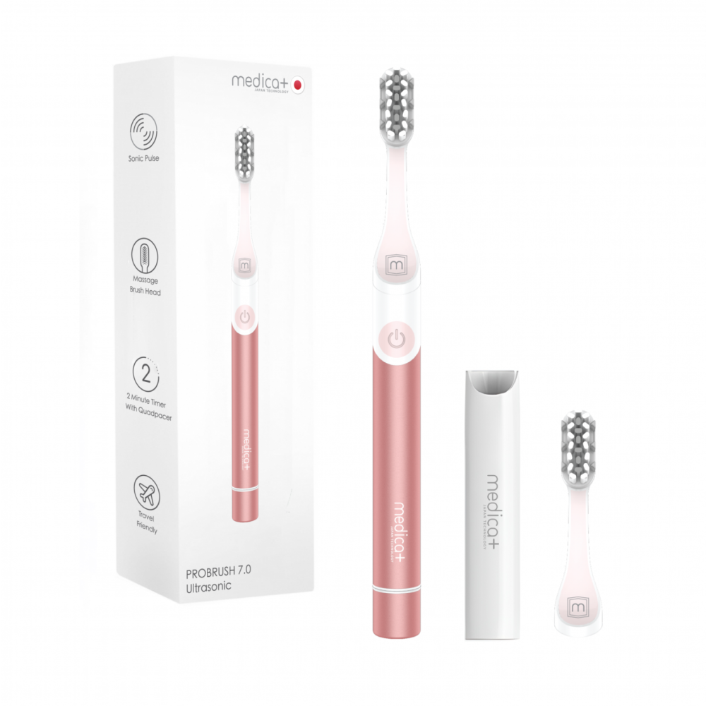 Набор звуковых зубных щеток MEDICA+ PROBRUSH 7.0 black + fuchsia (Japan)