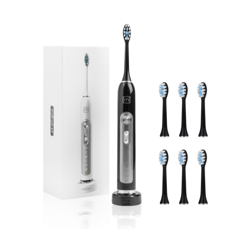 Ультразвуковая зубная щетка MEDICA+ PROBRUSH 9.0 black + насадки (6 шт) (Japan)