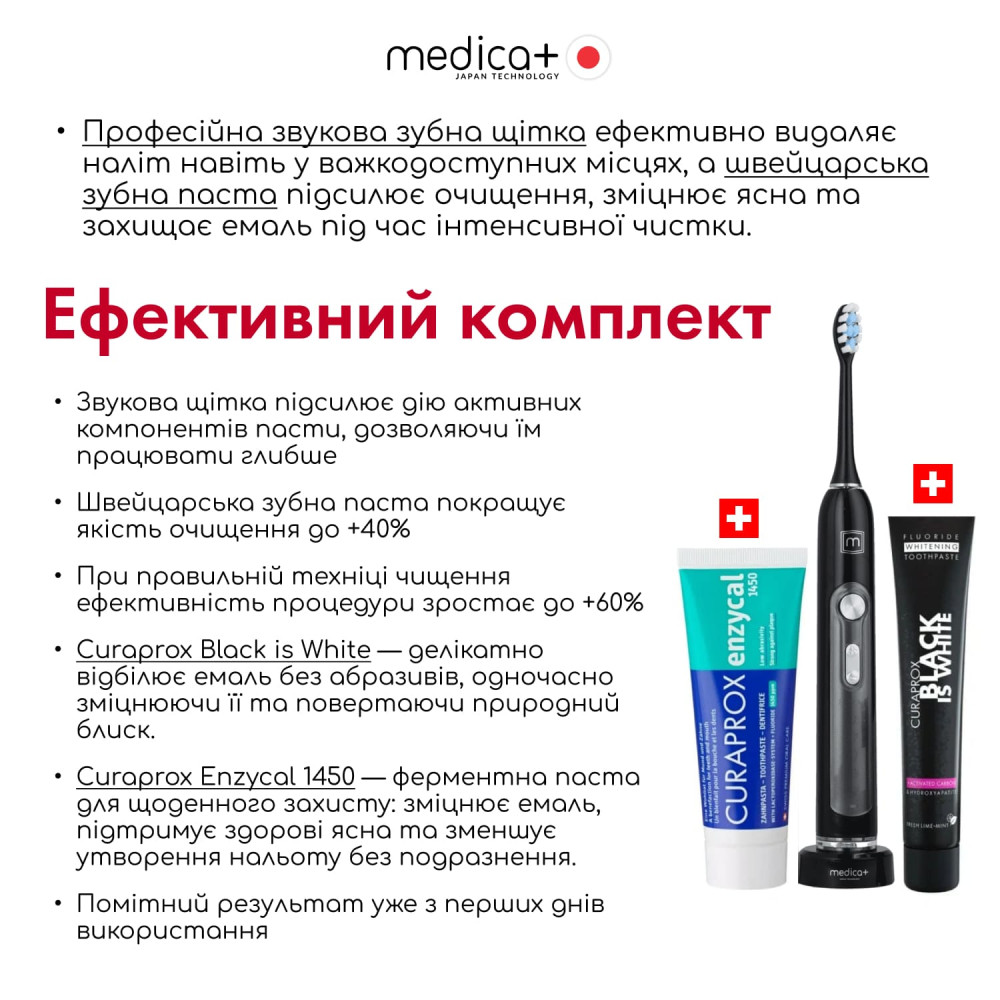 Ультразвуковая зубная щетка MEDICA+ PROBRUSH 9.0 black (Japan)