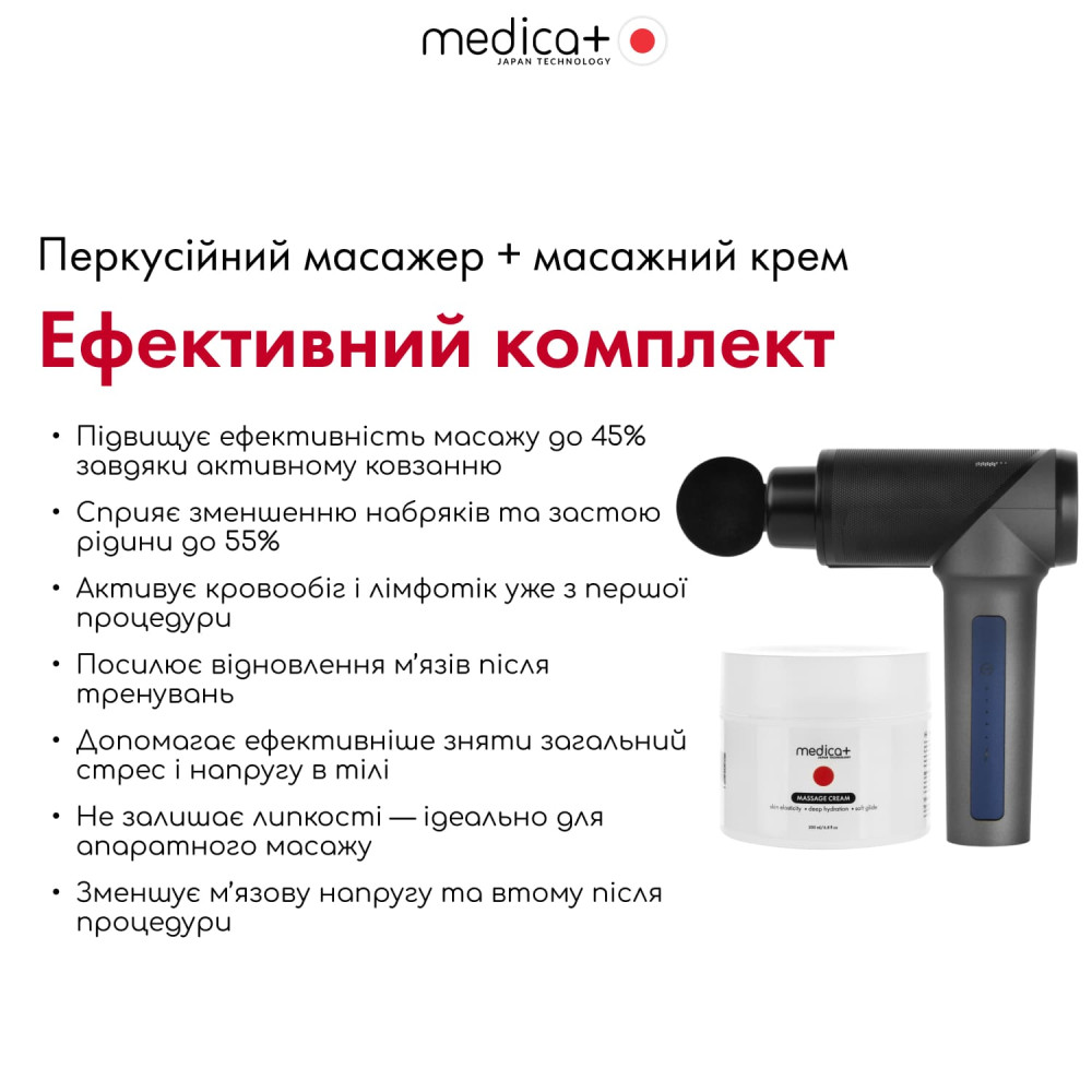 Перкуссионный ручной массажер для тела и мышц MEDICA+ MassHand Pro 5.0 (Japan)