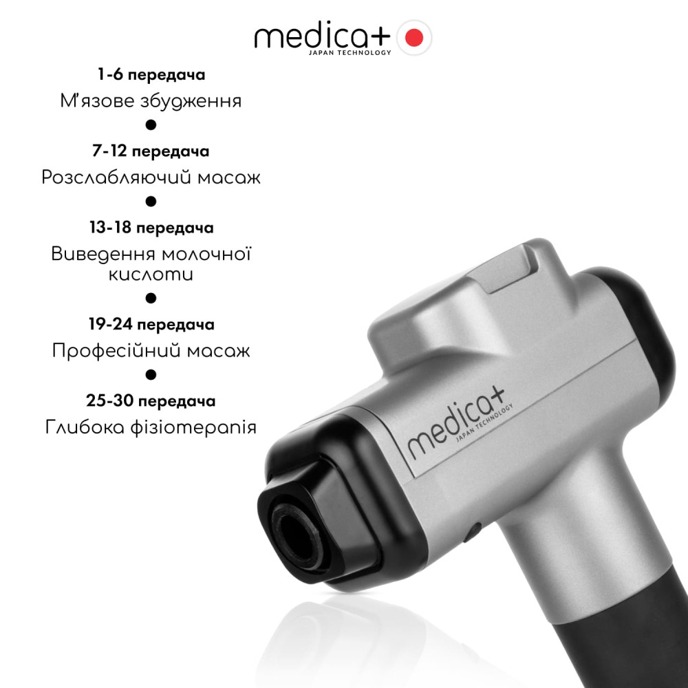 Перкуссионный ручной массажер для тела и мышц MEDICA+ MassHand Pro 6.0 (Japan)