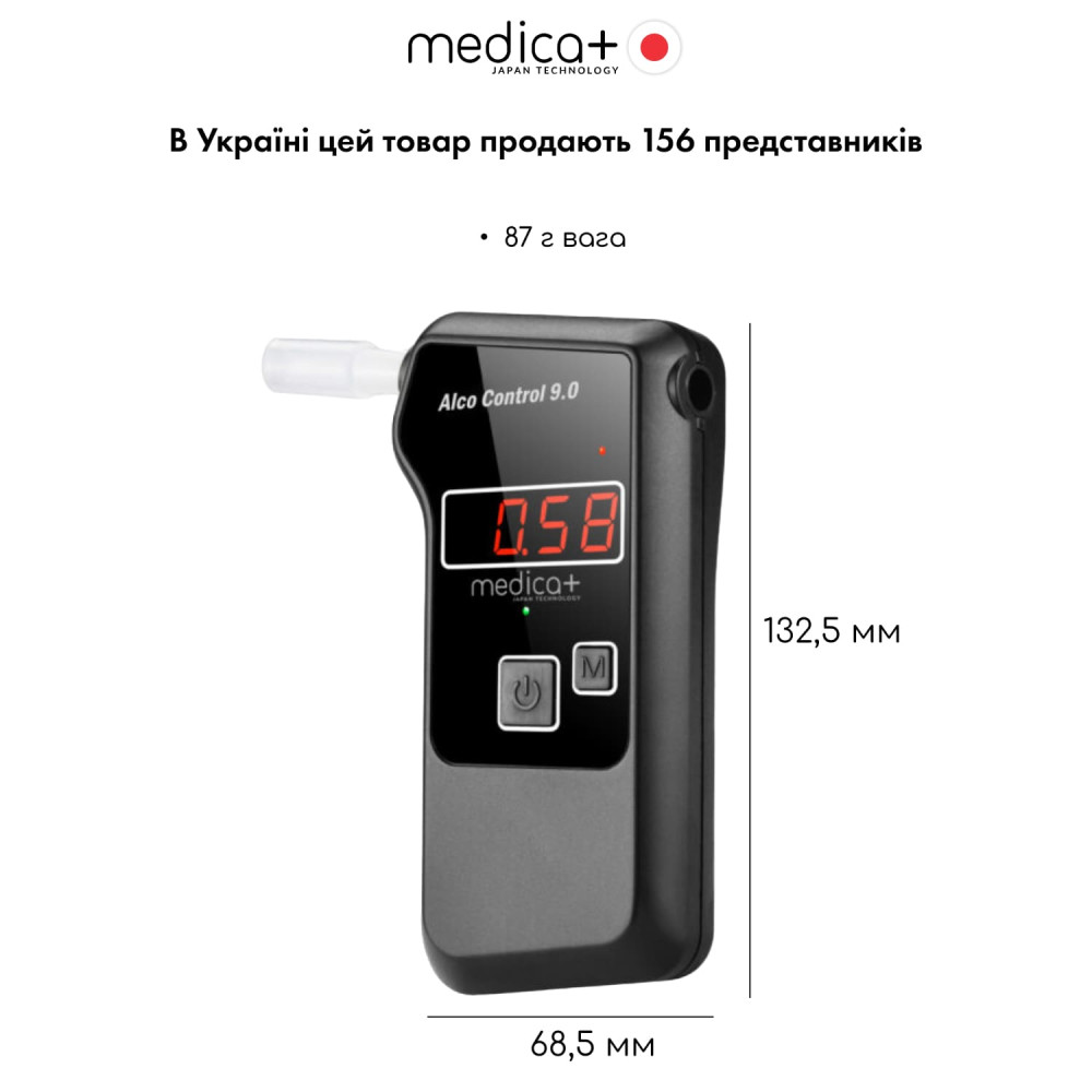 Алкотестер электрохимический MEDICA+ Alco Control 9.0 PRO (Japan)