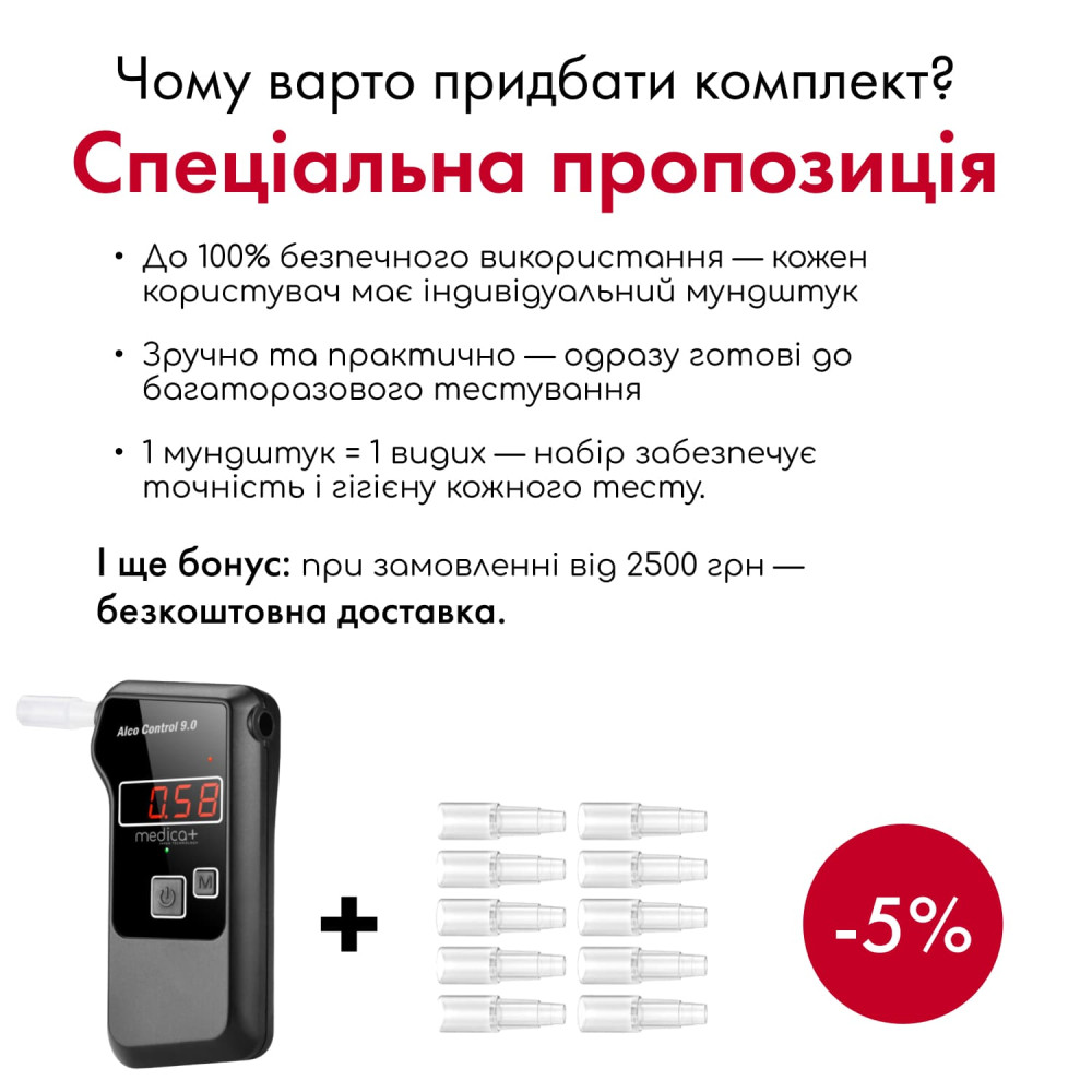 Алкотестер электрохимический MEDICA+ Alco Control 9.0 PRO (Japan)