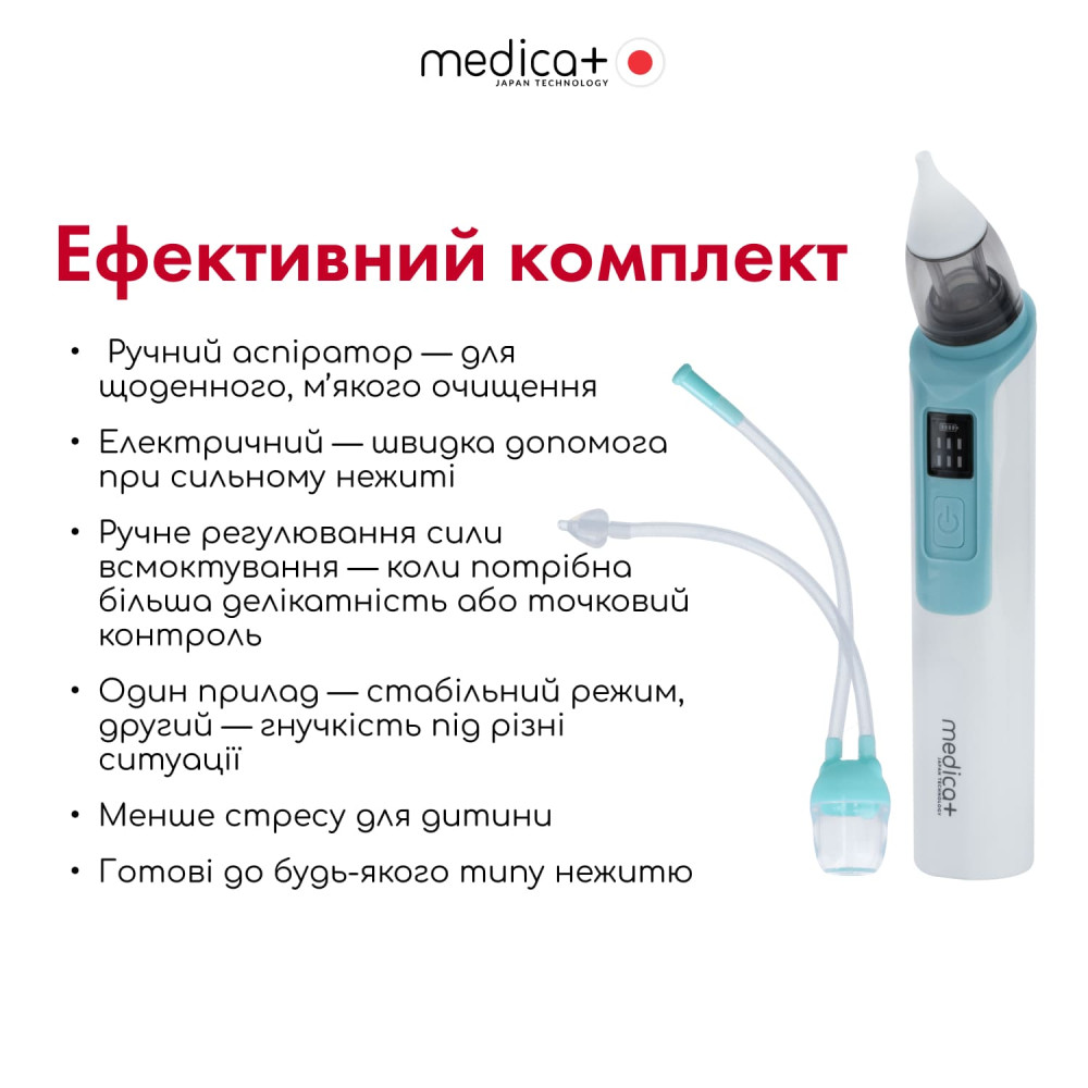 Назальный аспиратор MEDICA+ NOSE CLEANER 6.0 Blue (Japan)