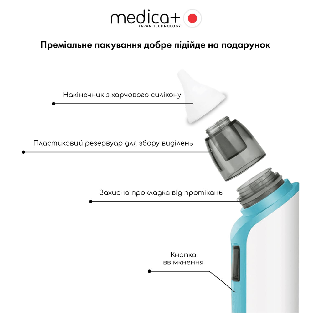 Назальный аспиратор MEDICA+ NOSE CLEANER 6.0 Blue (Japan)