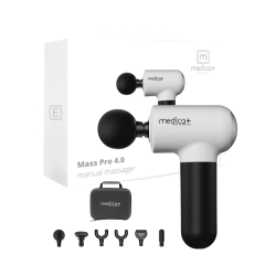 Перкуссионный массажер для тела и мышц MEDICA+ MassHand Pro 4.0 White (Japan)