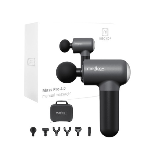 Перкуссионный массажер для тела и мышц MEDICA+ MassHand Pro 4.0 Black (Japan)