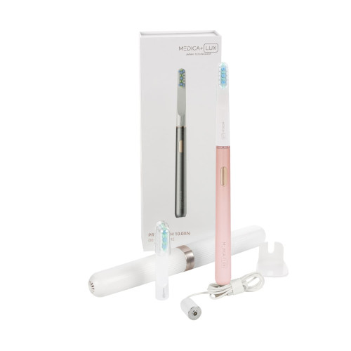 Отбеливающая звуковая зубная щетка MEDICA+ Lux 10ХN Aluminum Portable Rose Gold (Japan)