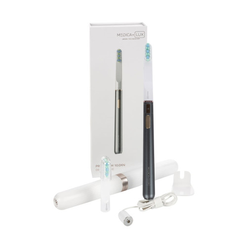 Отбеливающая звуковая зубная щетка MEDICA+ Lux 10ХN Aluminum Portable Grey (Japan)