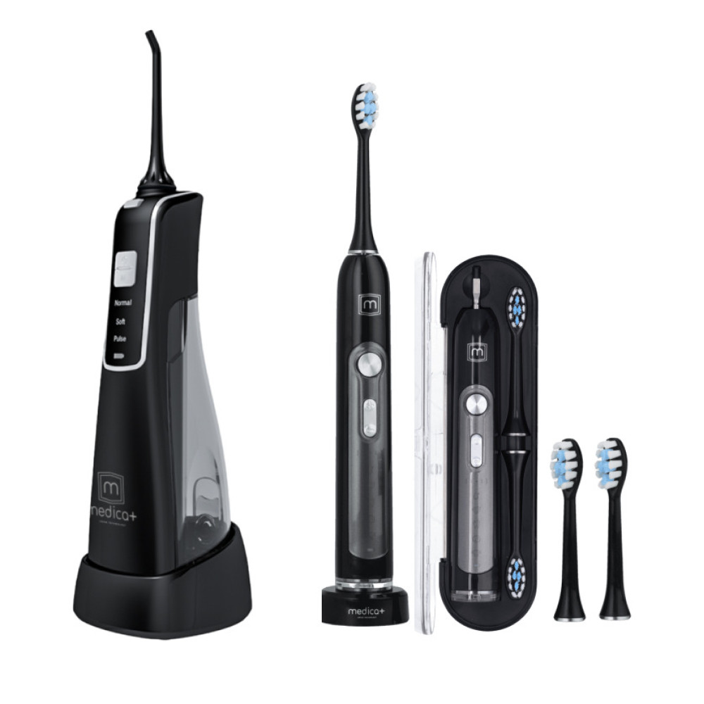 Набор Портативный ирригатор MEDICA+ Prowater Clean 7.0 + Ультразвуковая зубная щетка MEDICA+ PROBRUSH 9.0 black (Japan)