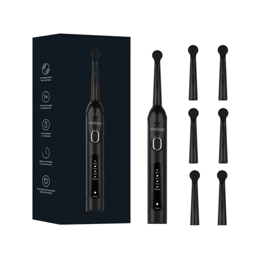 Электрическая зубная щетка MEDICA+ ProBrush XO Сarbon Soft Touch (Black) + 6 сменных насадок (Japan)