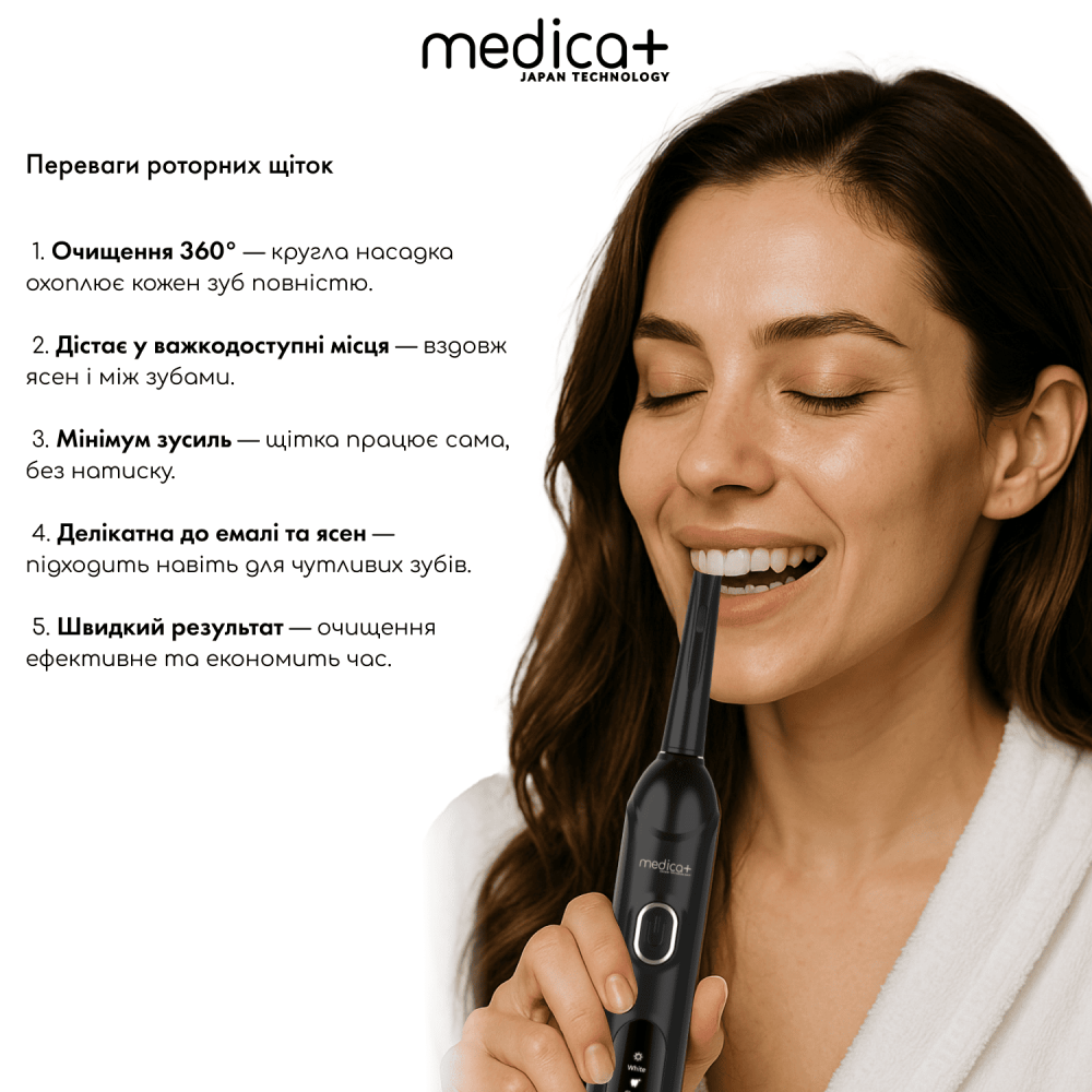 Электрическая зубная щетка MEDICA+ ProBrush XO Сarbon Soft Touch (Black) (Japan)