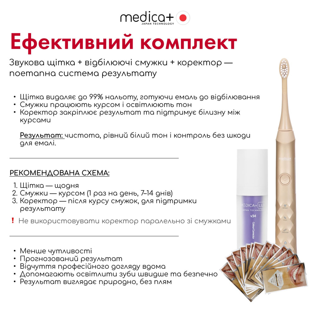 Звуковая зубная щетка MEDICA+ ProBrush 11 GOLD Soft-Touch (Japan)