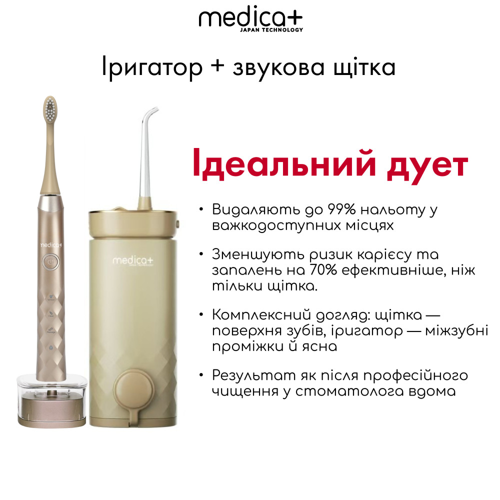 Портативный ирригатор MEDICA+ Lux Prowater 10 Gold Soft Touch (Japan)