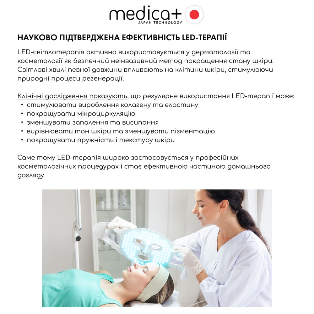 LED-маска для светотерапии MEDICA+ LEDMask 8X (Japan)