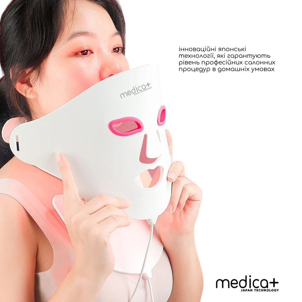 LED-маска светотерапии для лица и шеи MEDICA+ LEDMask 8X2 (Japan)