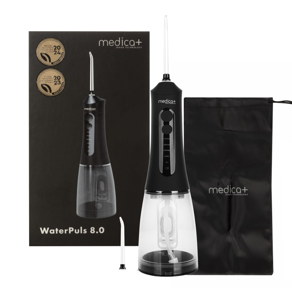 Портативный ирригатор MEDICA+ WaterPuls 8.0 Black (Japan)