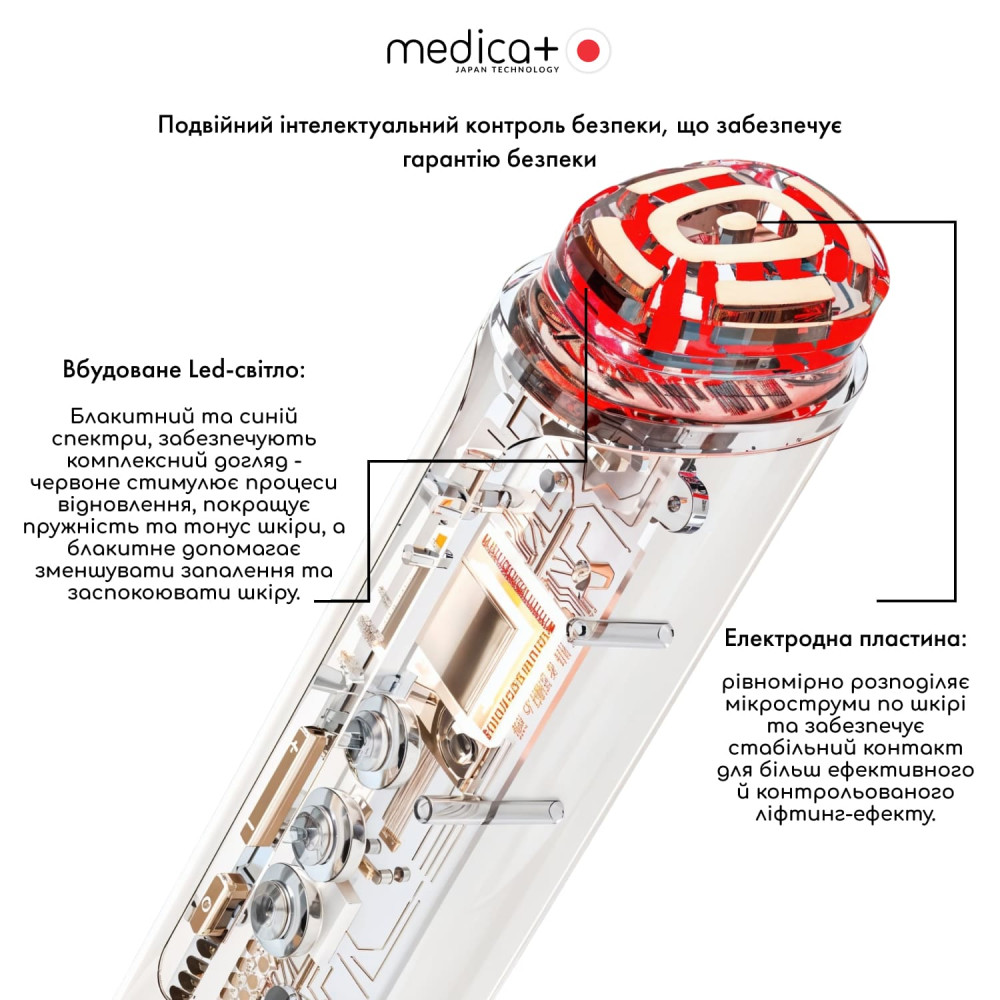 Массажер для лица MEDICA+ SkinLifting PRO 10x с микротоками, RF и функцией лифтинга (Japan)
