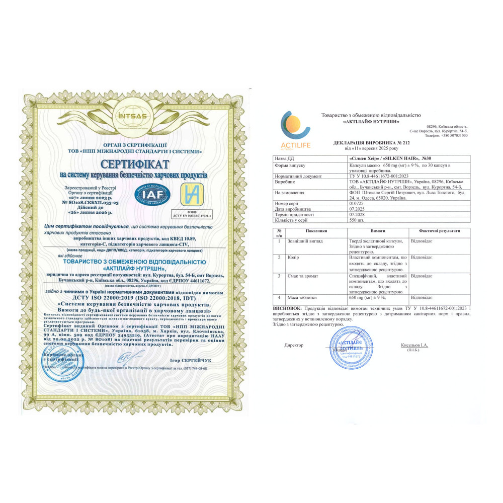Диетическая добавка MEDICA+ Silken Hair против выпадения волос (30 капс)
