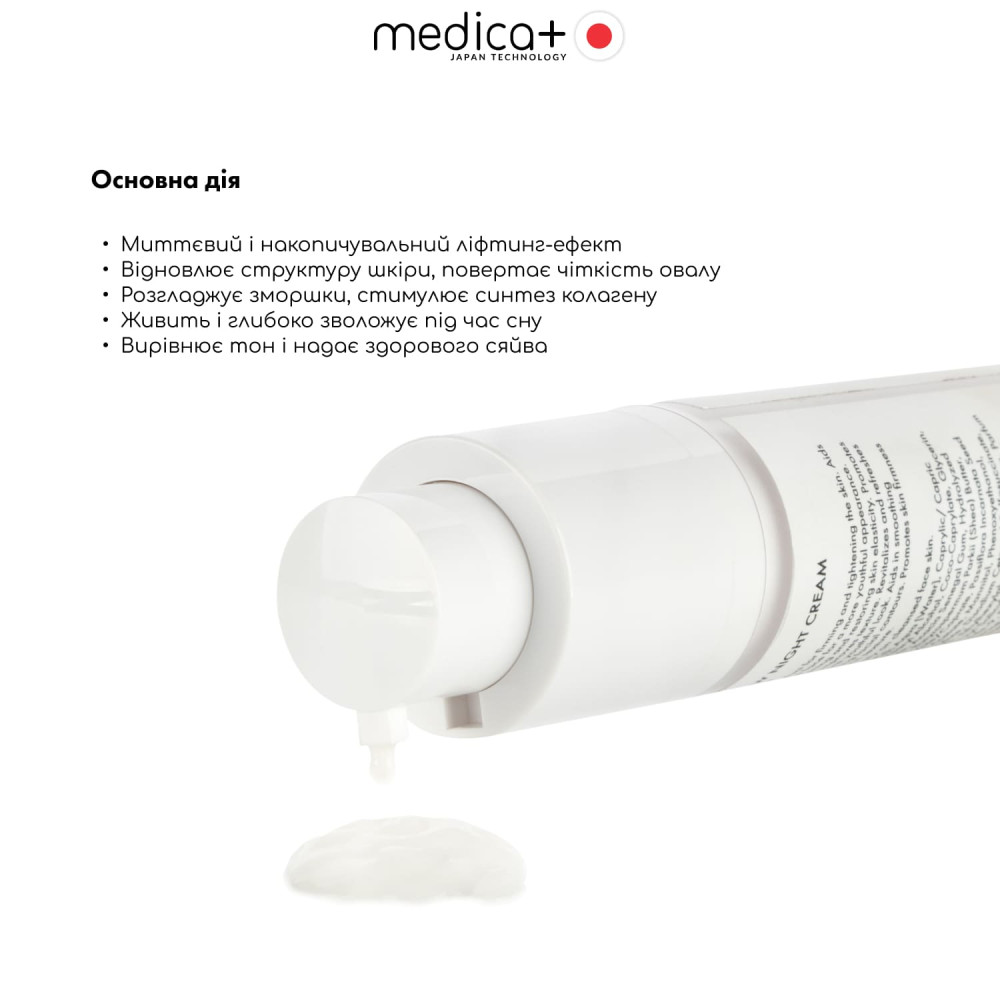 Ночной крем для лица с лифтинг-эффектом MEDICA+ Lift & Glow Night Cream (50 мл)