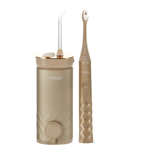 Комплект 2в1: Звуковая зубная щетка ProBrush 11 (Gold) и Портативный ирригатор Lux Prowater 10 