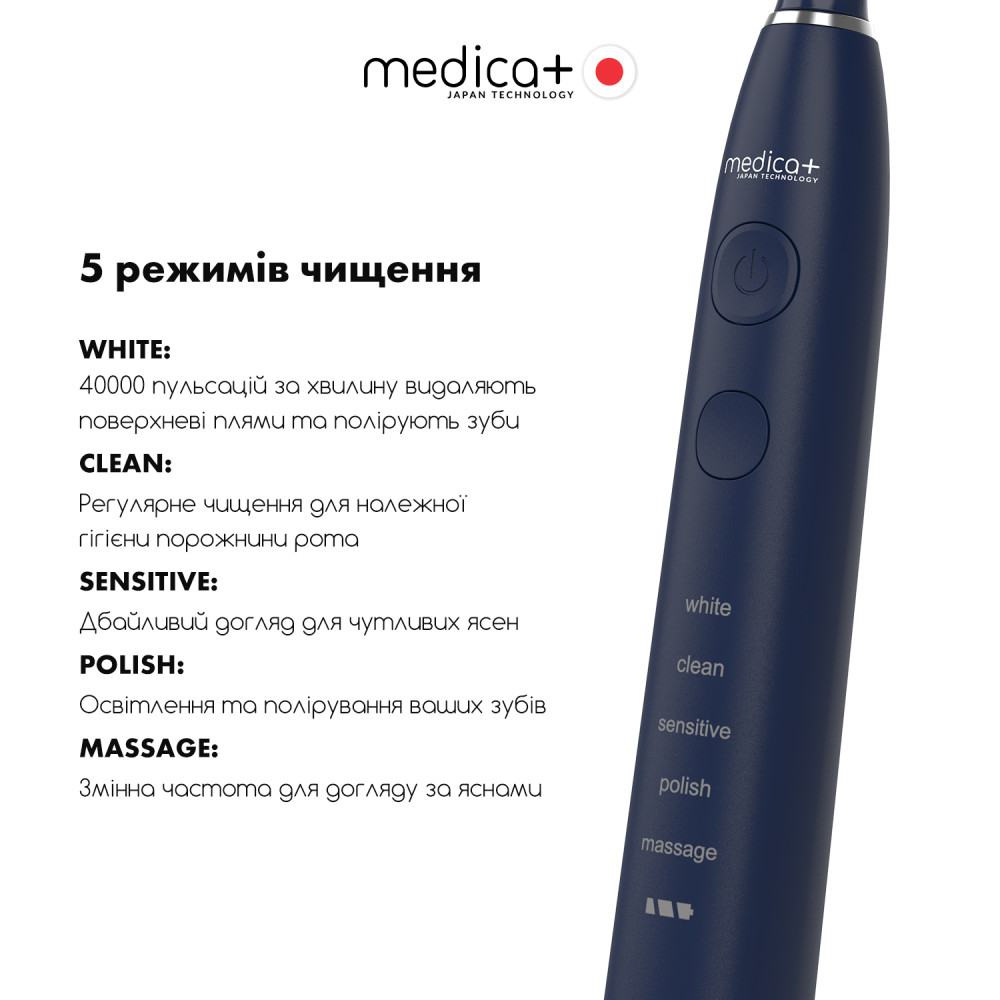 Ультразвуковая зубная щетка MEDICA+ PROBRUSH 8.0 Blue