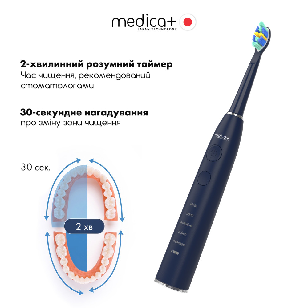 Ультразвуковая зубная щетка MEDICA+ PROBRUSH 8.0 Blue