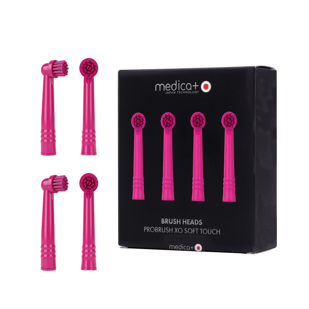 Насадки для электрической зубной щетки MEDICA+ ProBrush XO Fuchsia (4 шт)