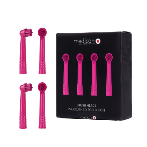 Насадки для электрической зубной щетки MEDICA+ ProBrush XO Fuchsia (4 шт)